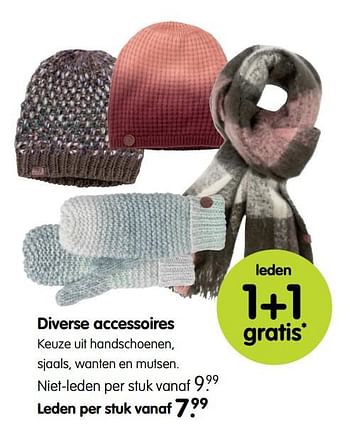 Aanbiedingen Diverse accessoires keuze uit handschoenen sjaals, wanten en mutsen - Huismerk - ANWB - Geldig van 27/11/2017 tot 10/12/2017 bij ANWB