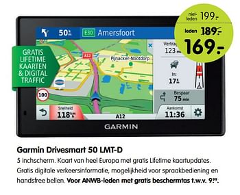 Aanbiedingen Garmin drivesmart 50 lmt-d - Garmin - Geldig van 27/11/2017 tot 10/12/2017 bij ANWB
