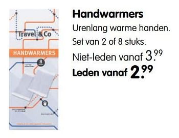 Aanbiedingen Handwarmers urenlang warme handen - Huismerk - ANWB - Geldig van 27/11/2017 tot 10/12/2017 bij ANWB