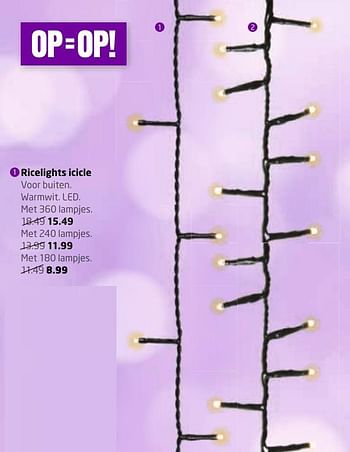 Aanbiedingen Ricelights icicle - Huismerk - Formido - Geldig van 27/11/2017 tot 10/12/2017 bij Formido