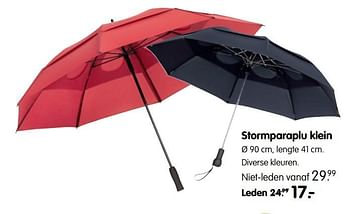 Aanbiedingen Stormparaplu klein - Huismerk - ANWB - Geldig van 27/11/2017 tot 10/12/2017 bij ANWB