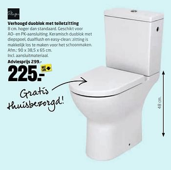 Aanbiedingen Verhoogd duoblok met toiletzitting - Plieger - Geldig van 27/11/2017 tot 10/12/2017 bij Formido