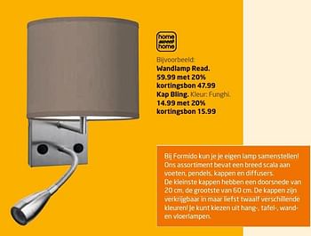 Aanbiedingen Wandlamp read - Home sweet home - Geldig van 27/11/2017 tot 10/12/2017 bij Formido