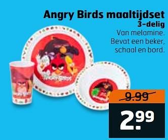 Aanbiedingen Angry birds maaltijdset - Angry Birds - Geldig van 28/11/2017 tot 03/12/2017 bij Trekpleister