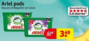 Aanbiedingen Ariel pods keuze uit regulier en color - Ariel - Geldig van 28/11/2017 tot 10/12/2017 bij Kruidvat