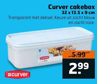 Aanbiedingen Curver cakebox - Curver - Geldig van 28/11/2017 tot 03/12/2017 bij Trekpleister