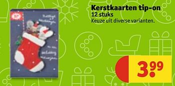 Aanbiedingen Kerstkaarten tip-on - Huismerk - Kruidvat - Geldig van 28/11/2017 tot 10/12/2017 bij Kruidvat