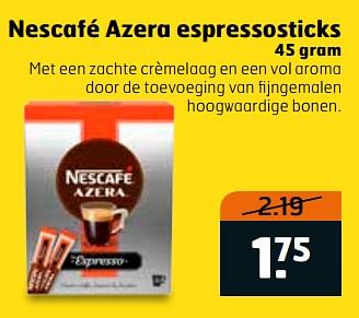 Aanbiedingen Nescafé azera espressosticks - Nescafe - Geldig van 28/11/2017 tot 03/12/2017 bij Trekpleister