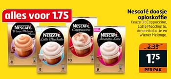 Aanbiedingen Nescafé doosje oploskoffie - Nescafe - Geldig van 28/11/2017 tot 03/12/2017 bij Trekpleister