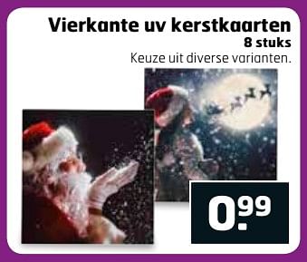 Aanbiedingen Vierkante uv kerstkaarten - Huismerk - Trekpleister - Geldig van 28/11/2017 tot 03/12/2017 bij Trekpleister