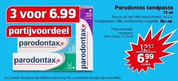Aanbiedingen Tandpasta ultra clean - Parodontax - Geldig van 28/11/2017 tot 03/12/2017 bij Trekpleister