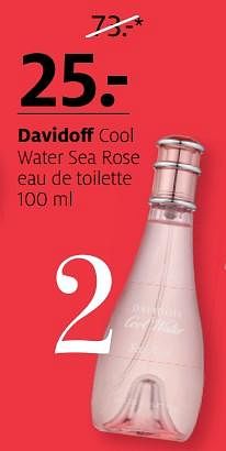 Aanbiedingen Davidoff cool water sea rose eau de toilette - Davidoff - Geldig van 27/11/2017 tot 03/12/2017 bij Etos