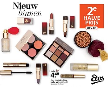 Aanbiedingen Etos limited edition make-up sparkling eyeliner - Huismerk - Etos - Geldig van 27/11/2017 tot 03/12/2017 bij Etos
