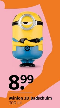 Aanbiedingen Minion 3d badschuim - Minions - Geldig van 27/11/2017 tot 03/12/2017 bij Etos