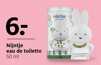 Aanbiedingen Nijntje eau de toilette - Nijntje - Geldig van 27/11/2017 tot 03/12/2017 bij Etos