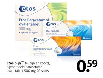 Aanbiedingen Etos pijn - Huismerk - Etos - Geldig van 27/11/2017 tot 03/12/2017 bij Etos