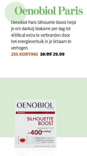 Aanbiedingen Oenobiol paris - Oenobiol - Geldig van 27/11/2017 tot 03/12/2017 bij Etos