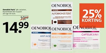Aanbiedingen Oenobiol paris skin support anti-age - Oenobiol - Geldig van 27/11/2017 tot 03/12/2017 bij Etos