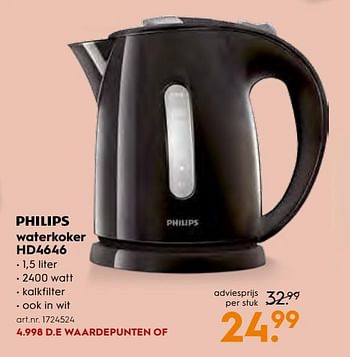 Aanbiedingen Philips waterkoker hd4646 - Philips - Geldig van 25/11/2017 tot 05/12/2017 bij Blokker
