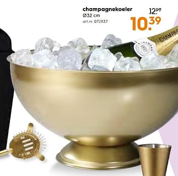 Aanbiedingen Champagnekoeler - Huismerk - Blokker - Geldig van 25/11/2017 tot 05/12/2017 bij Blokker
