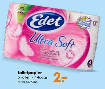 Aanbiedingen Edet toiletpapier - Edet - Geldig van 25/11/2017 tot 05/12/2017 bij Blokker