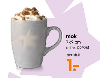 Aanbiedingen Mok - Huismerk - Blokker - Geldig van 25/11/2017 tot 05/12/2017 bij Blokker