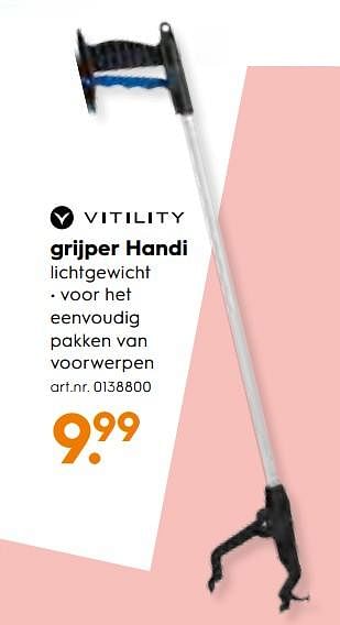 Aanbiedingen Vitility grijper handi - Vitility - Geldig van 25/11/2017 tot 05/12/2017 bij Blokker