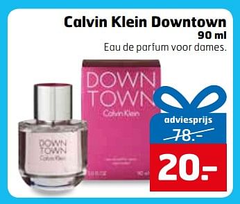 Aanbiedingen Calvin klein downtown eau de parfum voor dames - Calvin Klein - Geldig van 28/11/2017 tot 03/12/2017 bij Trekpleister
