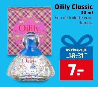 Aanbiedingen Oilily classic eau de toilette voor dames - Oilily - Geldig van 28/11/2017 tot 03/12/2017 bij Trekpleister
