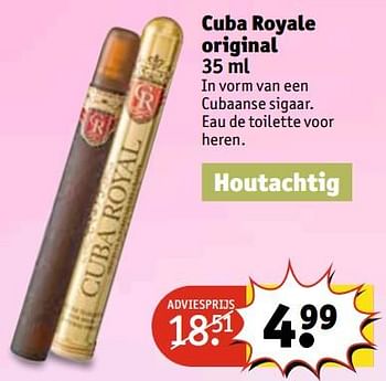 Aanbiedingen Cuba royale original in vorm van een cubaanse sigaar - Huismerk - Kruidvat - Geldig van 28/11/2017 tot 10/12/2017 bij Kruidvat