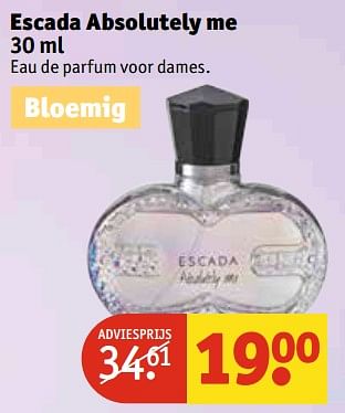Aanbiedingen Escada absolutely me eau de parfum voor dames - Escada - Geldig van 28/11/2017 tot 10/12/2017 bij Kruidvat