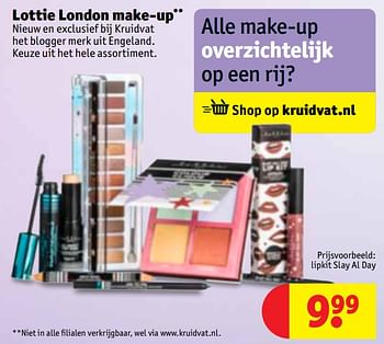 Aanbiedingen Lottie london make-up lipkit slay al day - Huismerk - Kruidvat - Geldig van 28/11/2017 tot 10/12/2017 bij Kruidvat