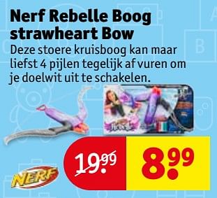 Aanbiedingen Nerf rebelle boog strawheart bow - Nerf - Geldig van 28/11/2017 tot 10/12/2017 bij Kruidvat