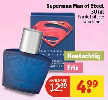 Aanbiedingen Superman man of steel eau de toilette voor heren - Superman - Geldig van 28/11/2017 tot 10/12/2017 bij Kruidvat