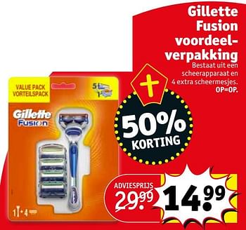 Aanbiedingen Gillette fusion voordeelverpakking - Gillette - Geldig van 28/11/2017 tot 10/12/2017 bij Kruidvat