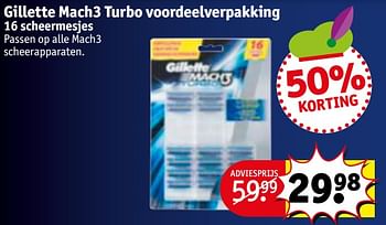 Aanbiedingen Gillette mach3 turbo voordeelverpakking - Gillette - Geldig van 28/11/2017 tot 10/12/2017 bij Kruidvat