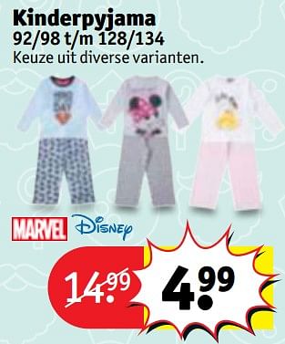 Aanbiedingen Kinderpyjama - Disney - Geldig van 28/11/2017 tot 10/12/2017 bij Kruidvat