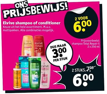 Aanbiedingen Shampoo total repair 5 - L'Oreal Paris - Geldig van 28/11/2017 tot 10/12/2017 bij Kruidvat