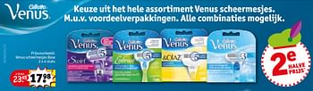 Aanbiedingen Venus scheermesjes base - Gillette - Geldig van 28/11/2017 tot 10/12/2017 bij Kruidvat