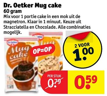 Aanbiedingen Dr. oetker mug cake - Dr. Oetker - Geldig van 28/11/2017 tot 10/12/2017 bij Kruidvat