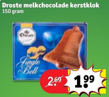 Aanbiedingen Droste melkchocolade kerstklok - Droste - Geldig van 28/11/2017 tot 10/12/2017 bij Kruidvat
