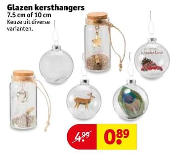 Aanbiedingen Glazen kersthangers - Huismerk - Kruidvat - Geldig van 28/11/2017 tot 10/12/2017 bij Kruidvat