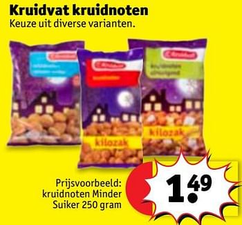 Aanbiedingen Kruidnoten minder suiker - Huismerk - Kruidvat - Geldig van 28/11/2017 tot 10/12/2017 bij Kruidvat