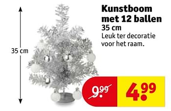Aanbiedingen Kunstboom met 12 ballen - Huismerk - Kruidvat - Geldig van 28/11/2017 tot 10/12/2017 bij Kruidvat
