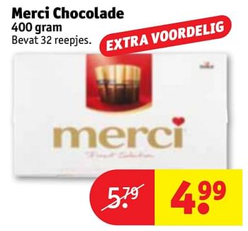 Aanbiedingen Merci chocolade - MERCI - Geldig van 28/11/2017 tot 10/12/2017 bij Kruidvat
