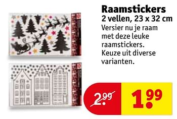 Aanbiedingen Raamstickers - Huismerk - Kruidvat - Geldig van 28/11/2017 tot 10/12/2017 bij Kruidvat