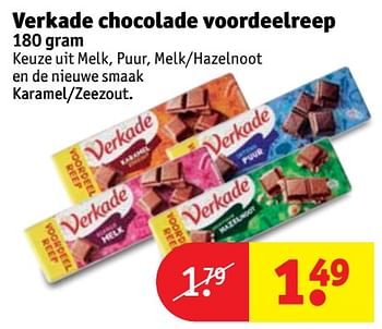 Aanbiedingen Verkade chocolade voordeelreep - Verkade - Geldig van 28/11/2017 tot 10/12/2017 bij Kruidvat