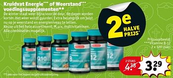 Aanbiedingen Vitamine b-12 - Huismerk - Kruidvat - Geldig van 28/11/2017 tot 10/12/2017 bij Kruidvat