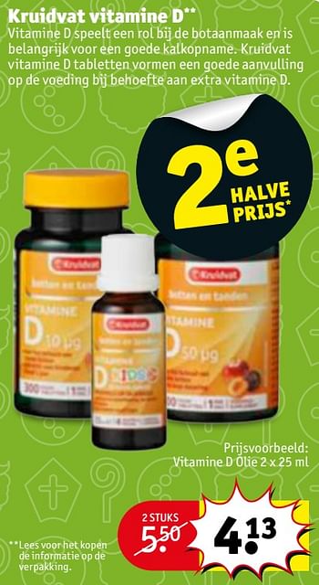 Aanbiedingen Vitamine d olie - Huismerk - Kruidvat - Geldig van 28/11/2017 tot 10/12/2017 bij Kruidvat