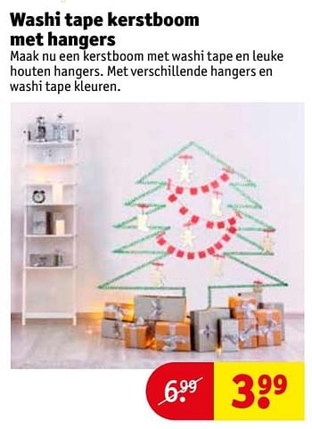 Aanbiedingen Washi tape kerstboom met hangers - Huismerk - Kruidvat - Geldig van 28/11/2017 tot 10/12/2017 bij Kruidvat